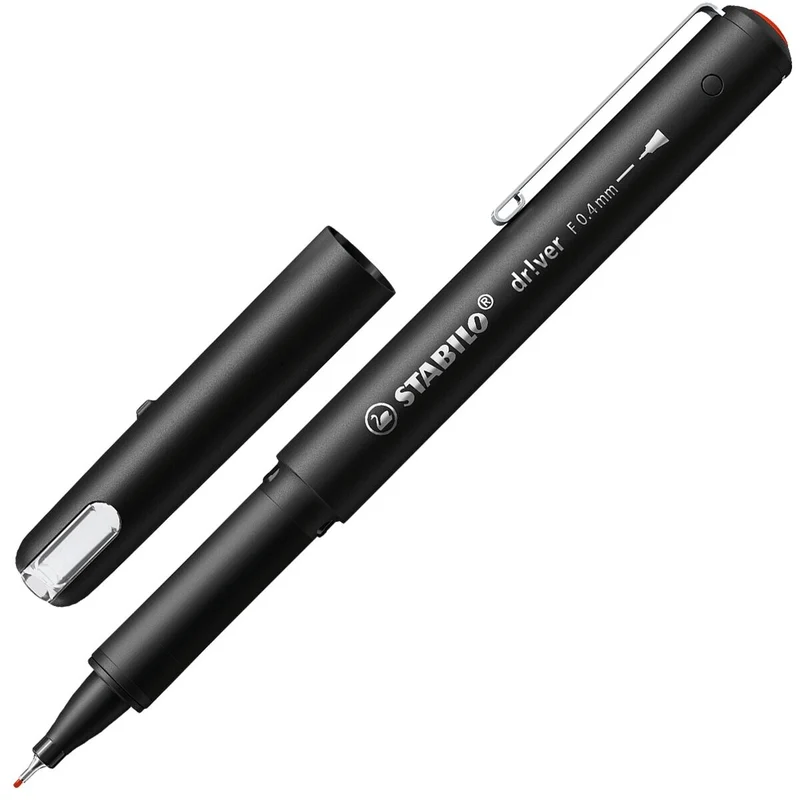 STABILO driver Fineliner rot 0,4 mm – Einzelstift