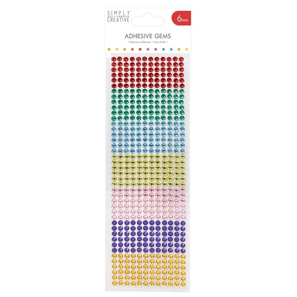 Simply Creative - 6mm Gems - 504Pk Rainbow