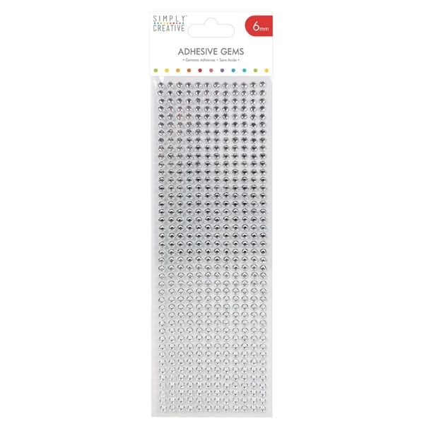 Simply Creative - 6mm Gems - 504Pk Silver