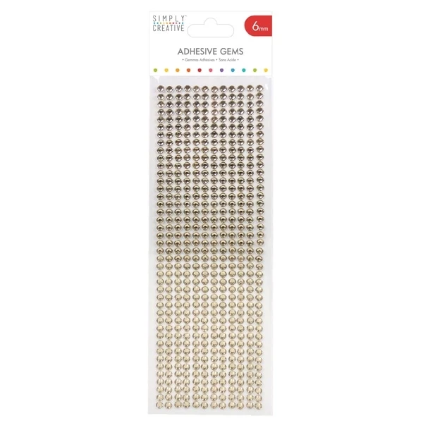 Simply Creative - 6mm Gems - 504Pk Gold