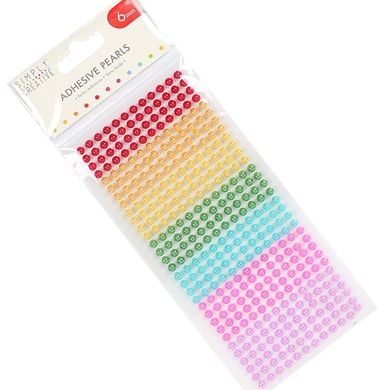 Simply Creative - 6mm Pearls - 372 Pk Rainbow