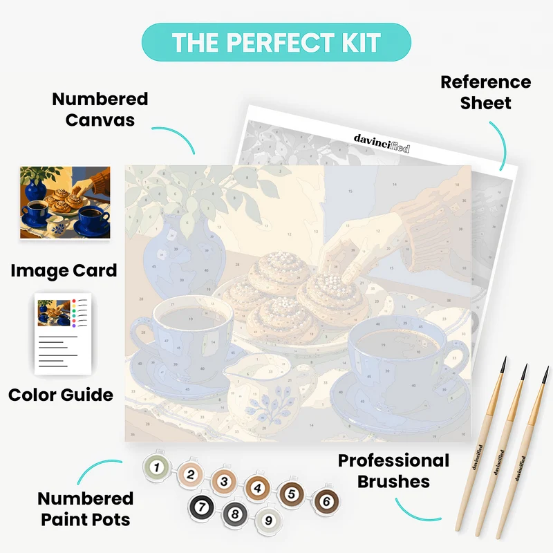 Cinnamon Bun Fika - Paint by Numbers Kit