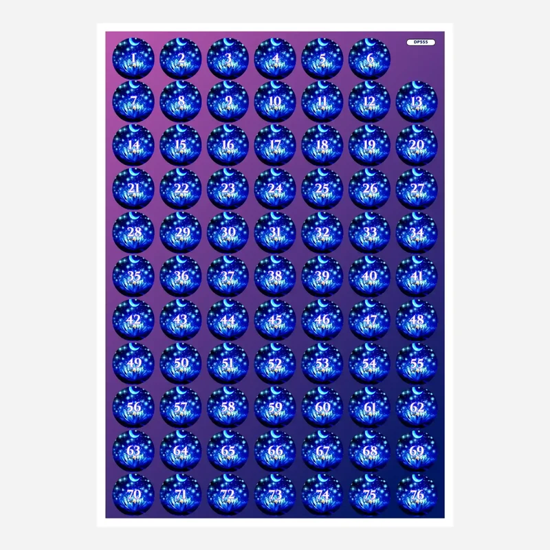 Döschenaufkleber - Blaue Seerose MINI
