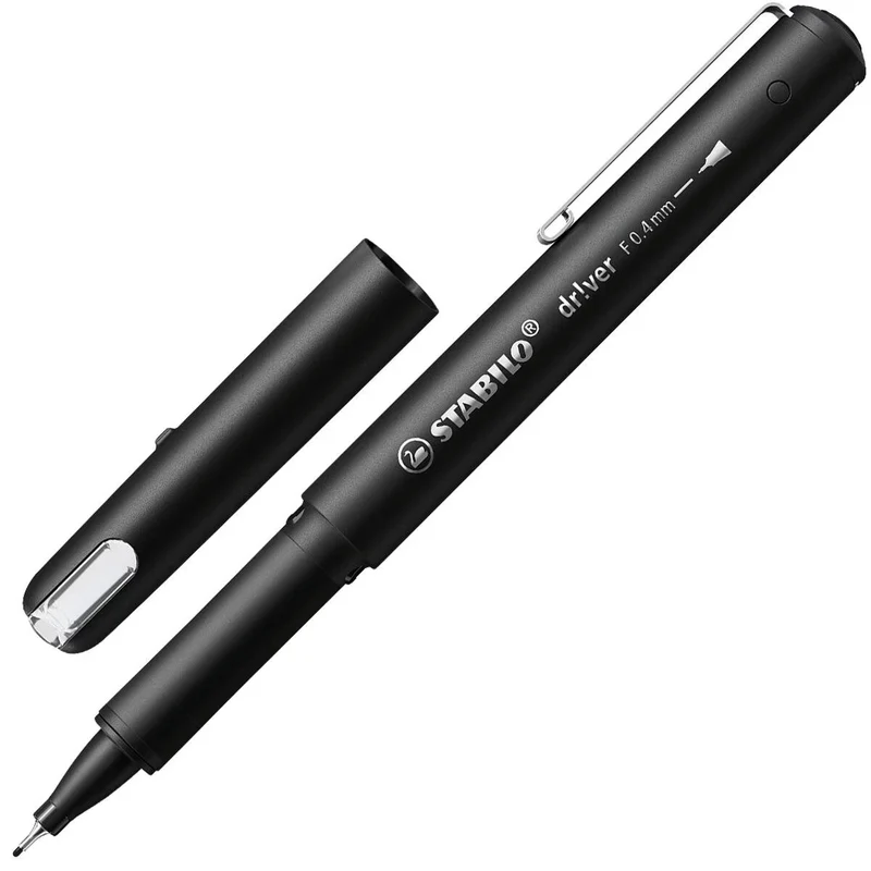 STABILO driver Fineliner schwarz 0,4 mm – Einzelstift