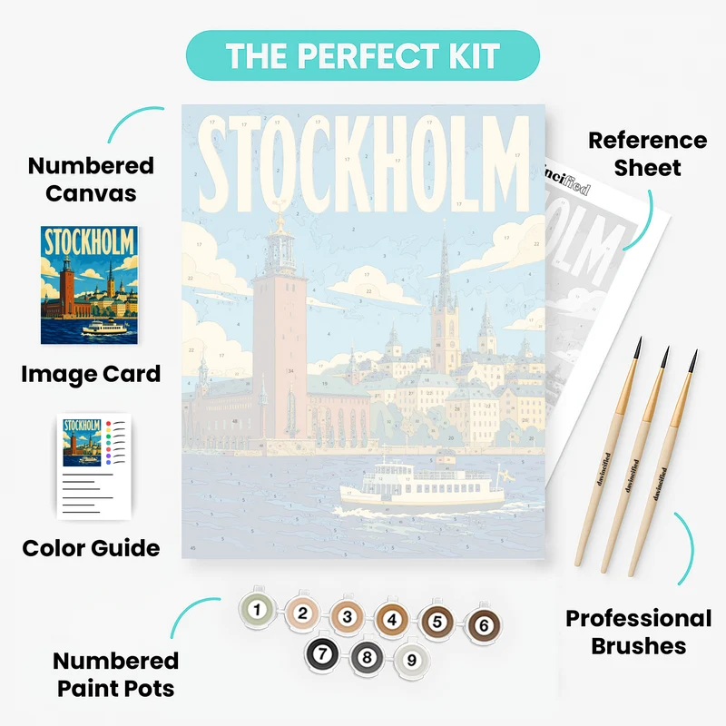 City Hall Tower Skyline - Paint by Numbers Kit