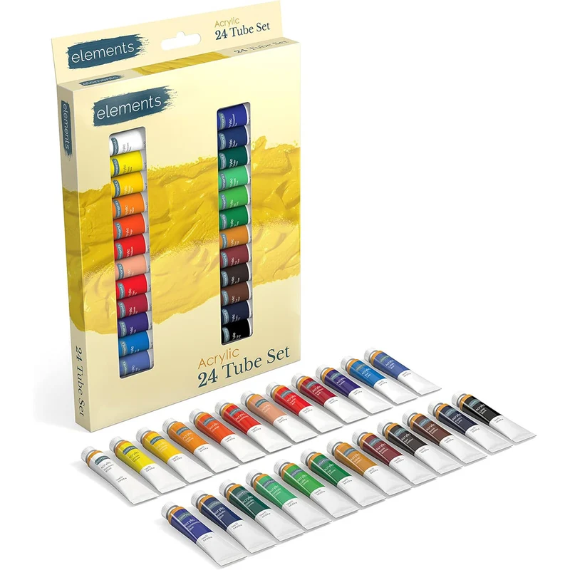 Elements 24x12ml Tube Acrylic Paint Set