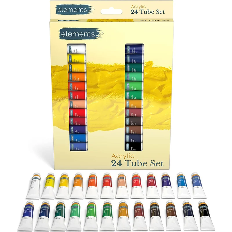 Elements 24x12ml Tube Acrylic Paint Set