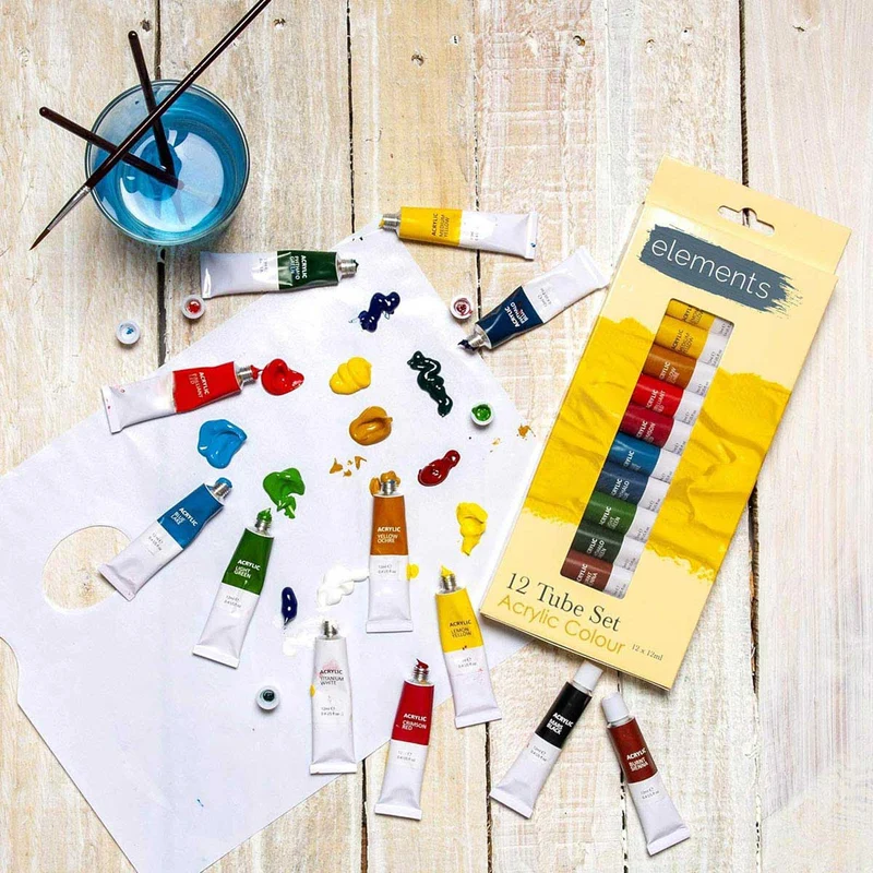 Elements 12x12ml Tube Acrylic Paint Set