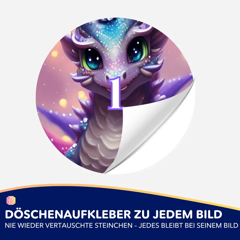 Döschenaufkleber - Cute Dragon