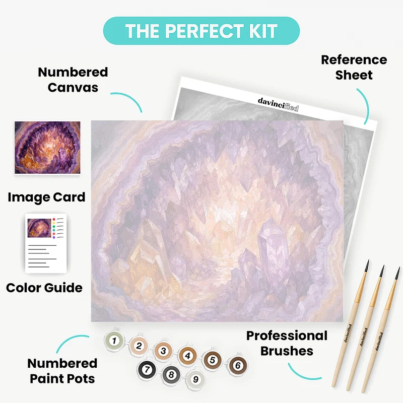 Amethyst Geode Cavern - Paint by Numbers Kit