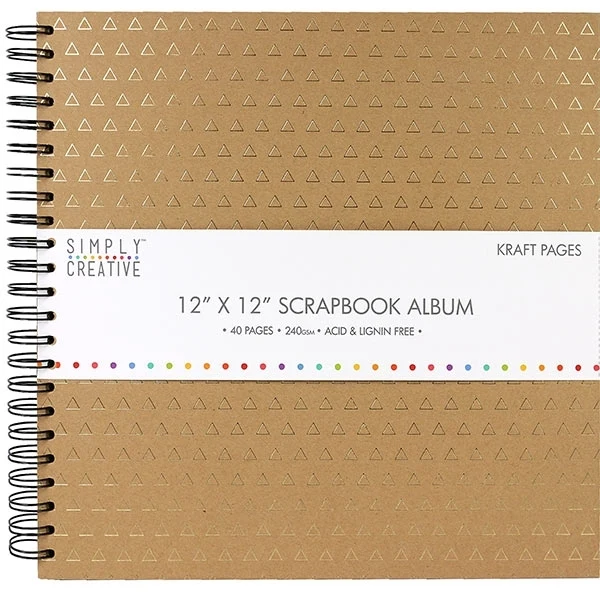 Simply Creative - 12x12 Album - Kraft Triangles
