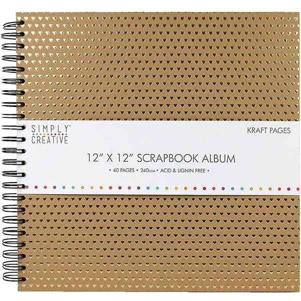 Simply Creative - 12x12 Album - Kraft Hearts