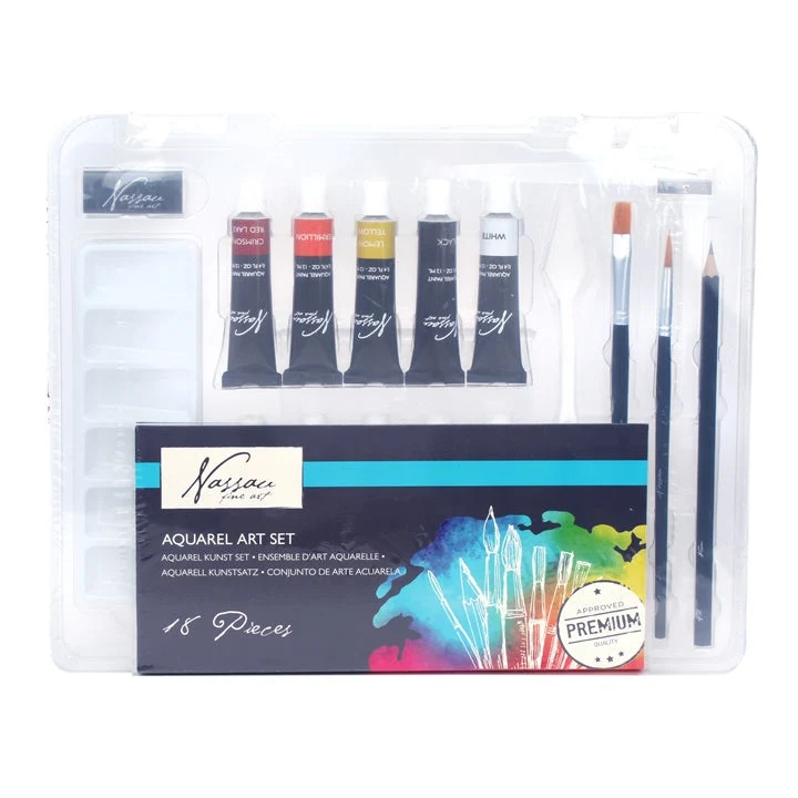 Nassau Fine Art Watercolor Set, 18-Piece