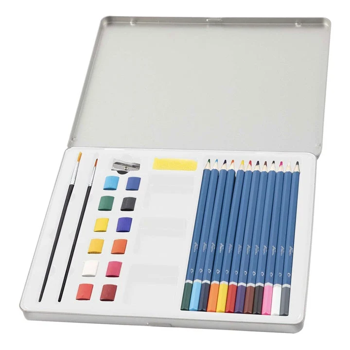 Nassau Watercolor Set, 28-Piece, Tin Case