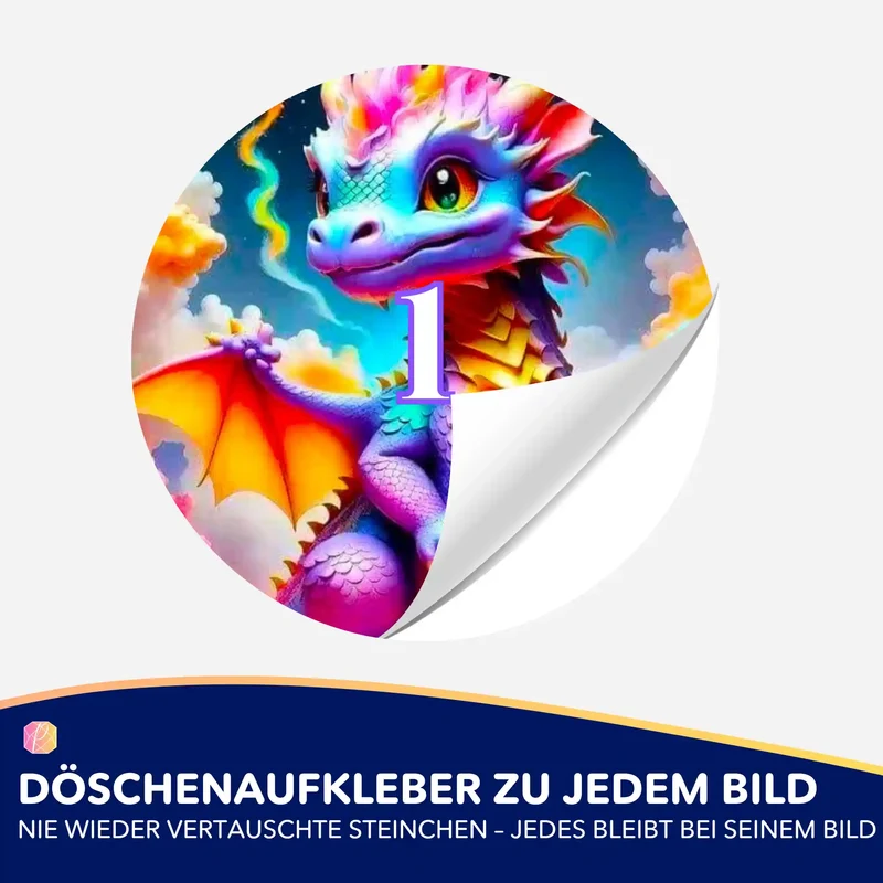 Döschenaufkleber - Baby Dragon