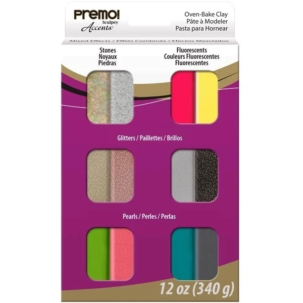 Sculpey - Premo! Multi Pk 12x1oz Mixed Effects