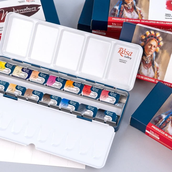 Rosa Gallery Portrait Watercolor Set, 14 x 2.5 ml