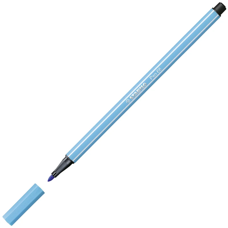 STABILO Pen 68 Filzstift azurblau – 1 mm Einzelstift