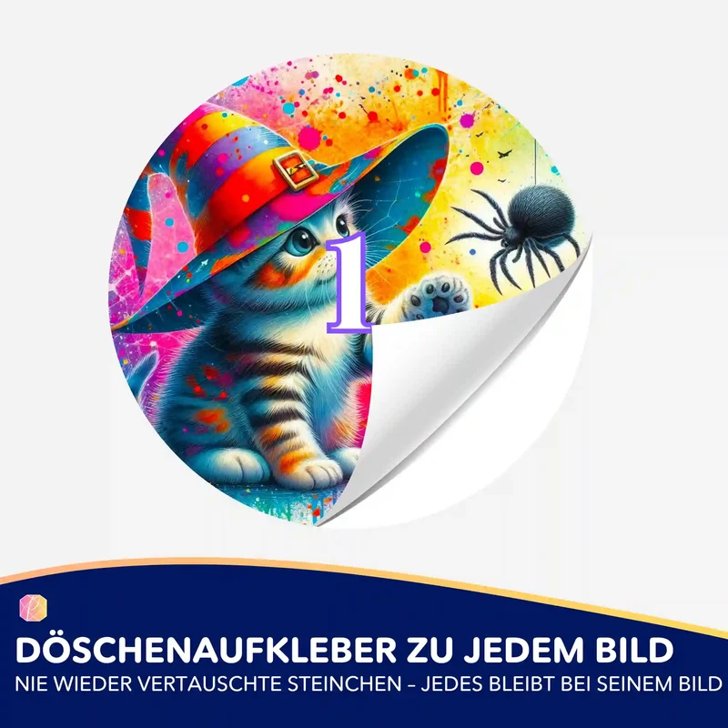 Döschenaufkleber - Kitty Cat die Zauberkatze