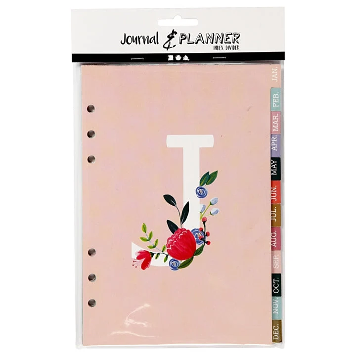 Planner Month Dividers with Colorful Designs