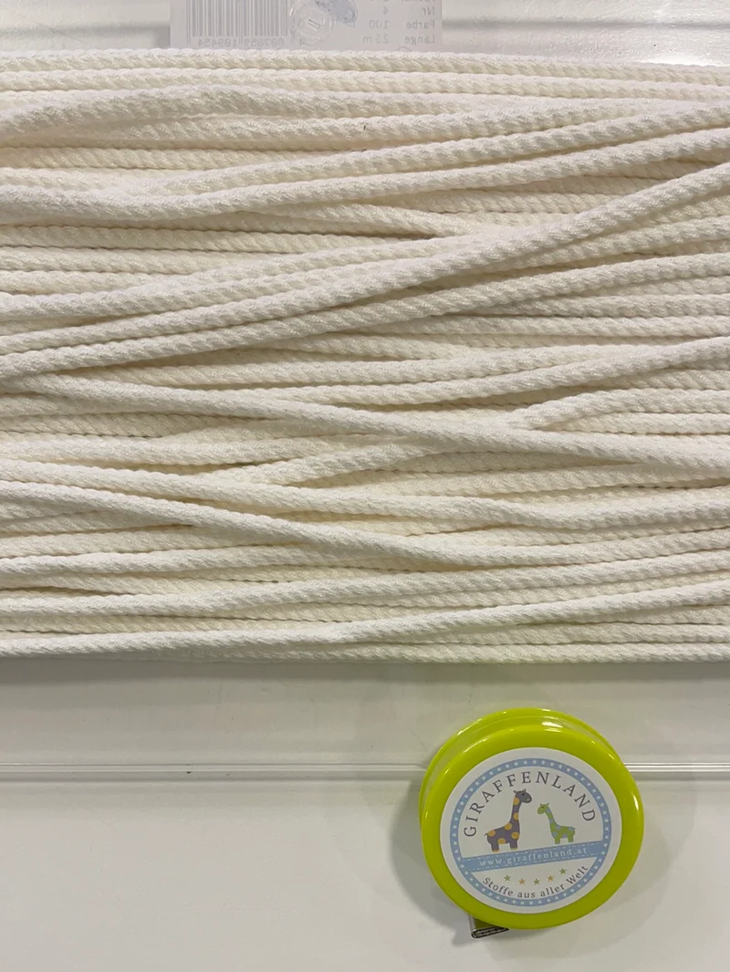 Kordel gedreht 6mm creme