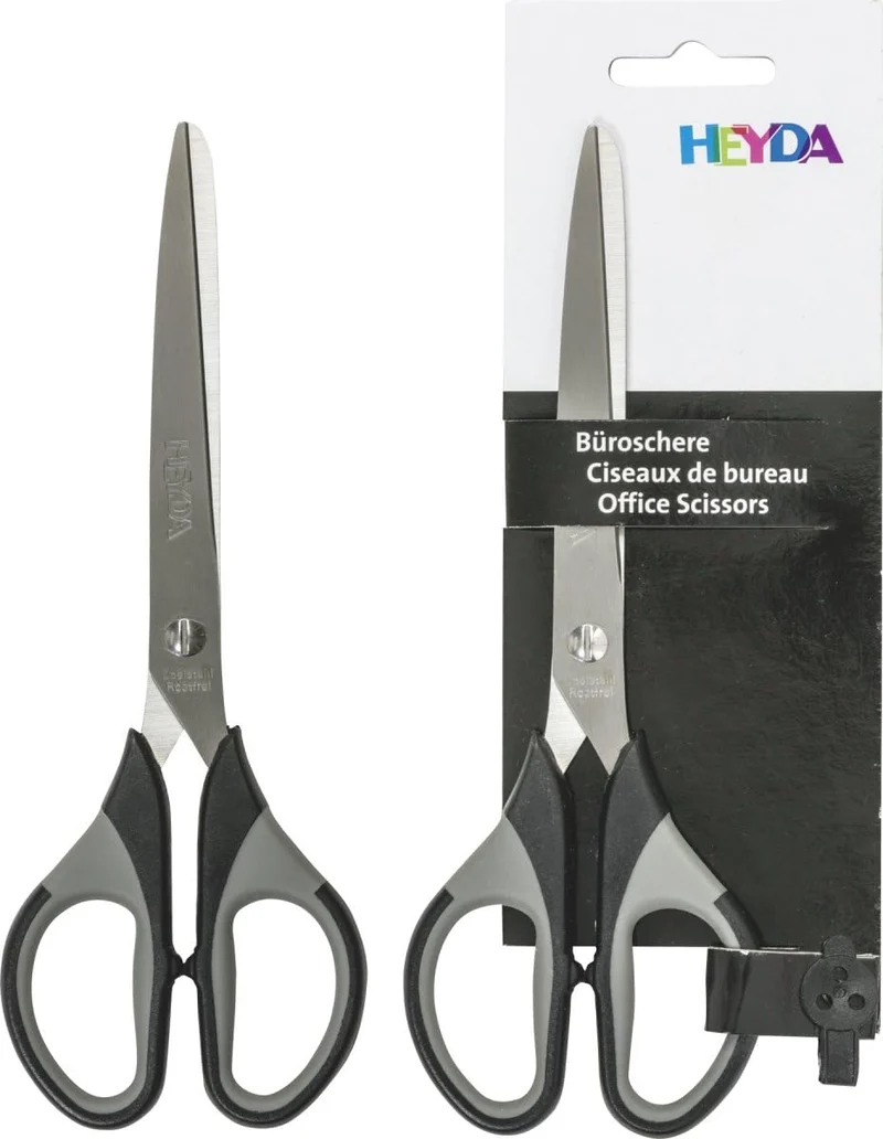 HEYDA Colour Code Büroschere 18 cm Onyx/Schwarz