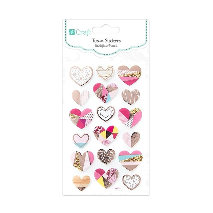 Foam Stickers | Hearts, 18 Pcs