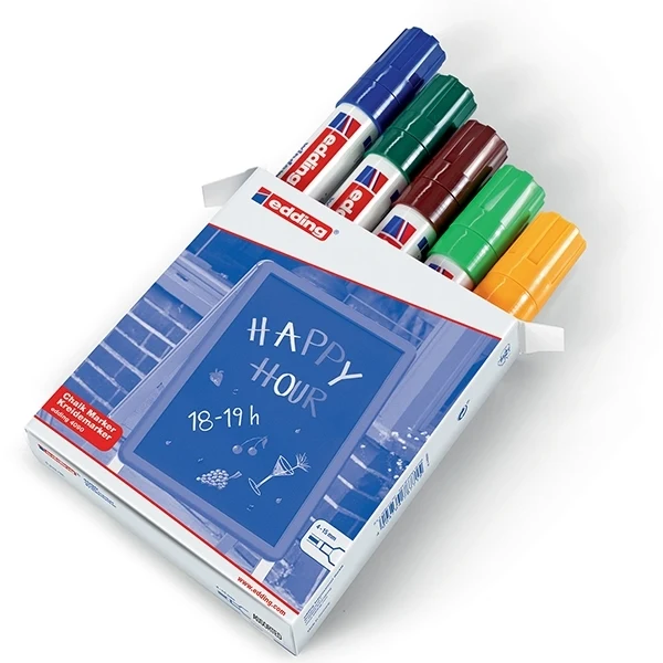 edding - 4090 Chalk Box of 5 Assorted (003 004 007 011 066)