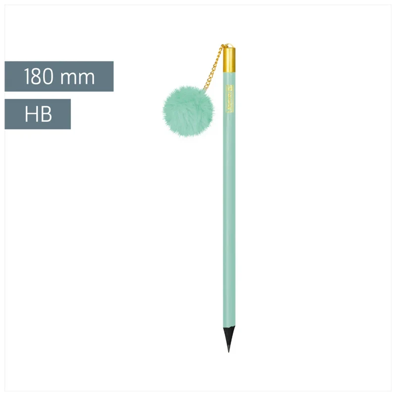 BRUNNEN Bleistift HB mit Bommel-Anhänger, mint, 180 mm