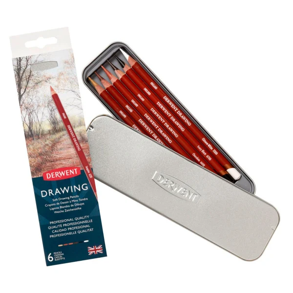 Derwent - Drawing Pencil - 6 Tin