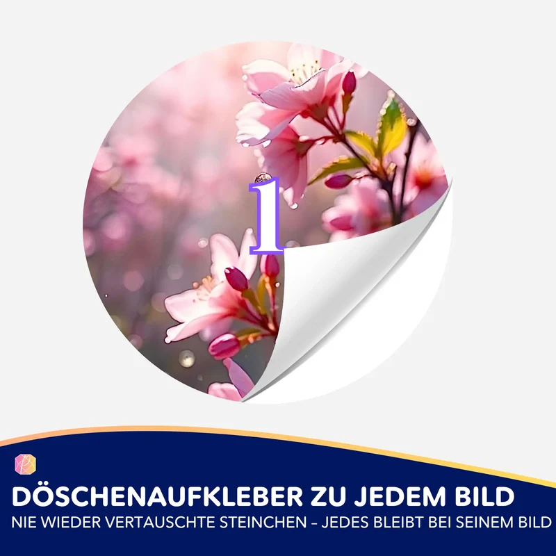 Döschenaufkleber - Zarte Kirschblüten