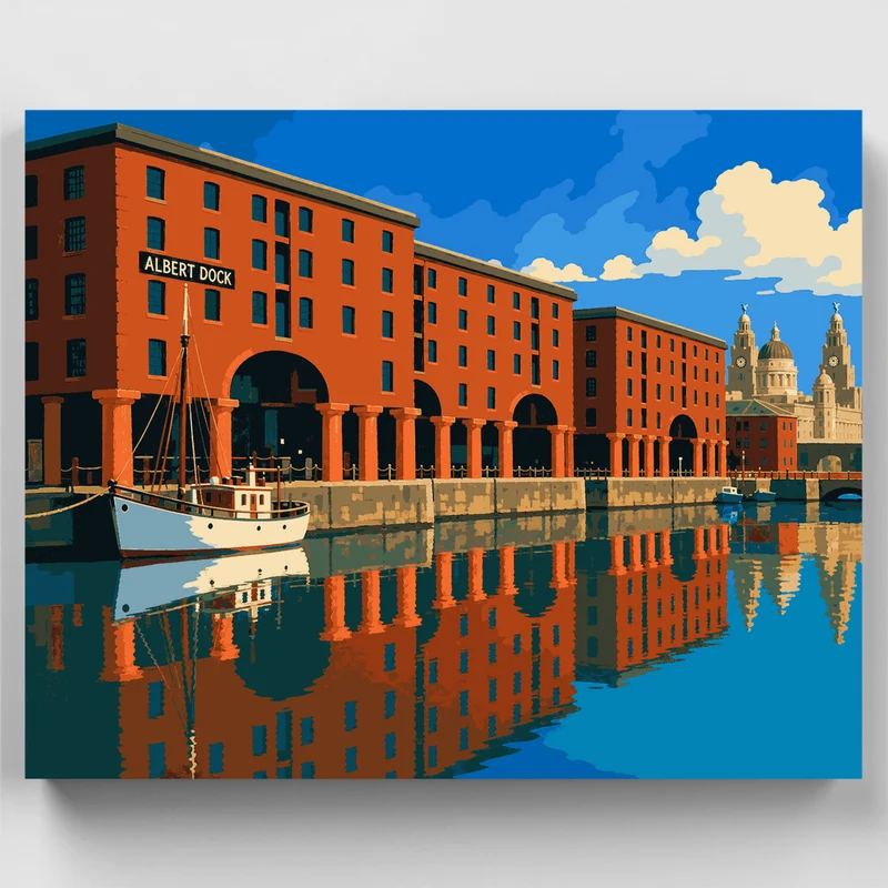 Albert Dock Reflections - Paint by Numbers Kit
