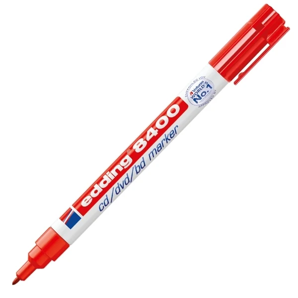 edding - 8400 CD-DVD Marker Red 002
