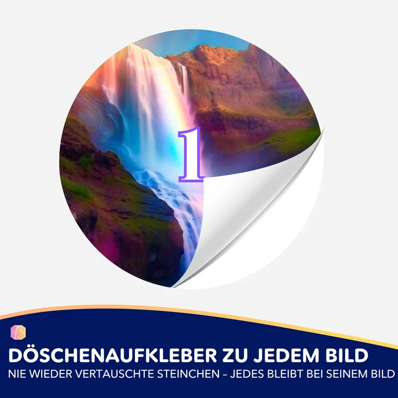 Döschenaufkleber - Glanz des Wasserfalls