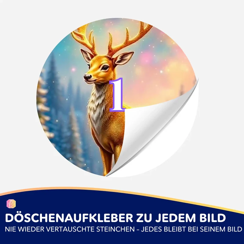 Döschenaufkleber - Golden Hirsch
