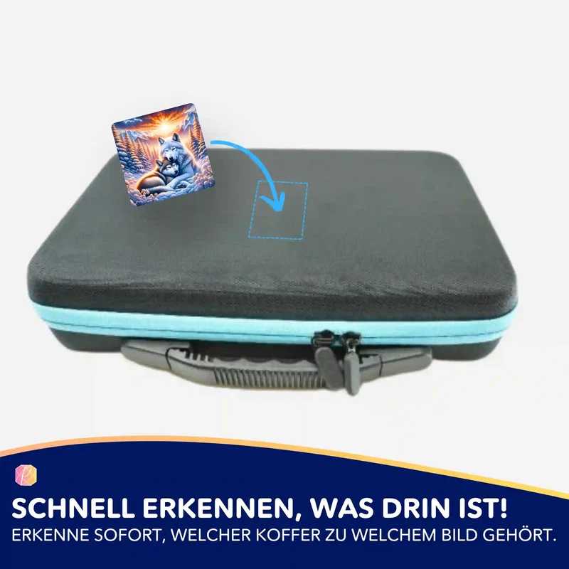 Aufkleber 5er-Set - Wolfliebe im Sonnenaufgang