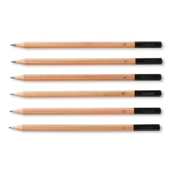Reeves - 6x Sketching Pencils B 2B 3B 4B 5B 6B