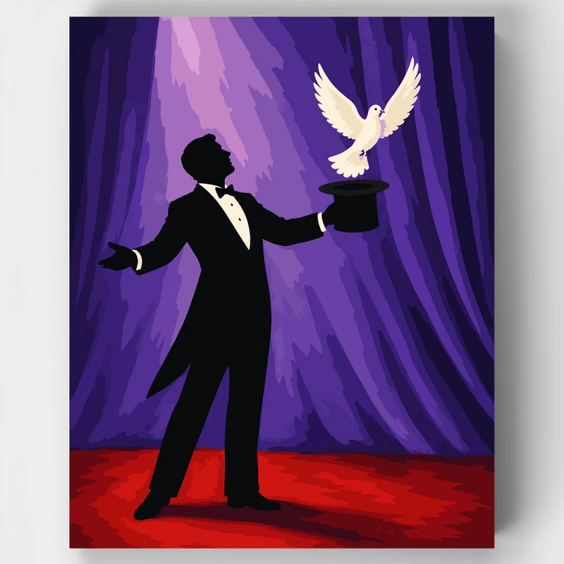 Top Hat Illusion - Paint by Numbers Kit