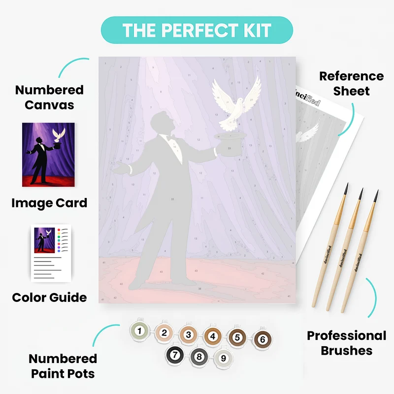 Top Hat Illusion - Paint by Numbers Kit