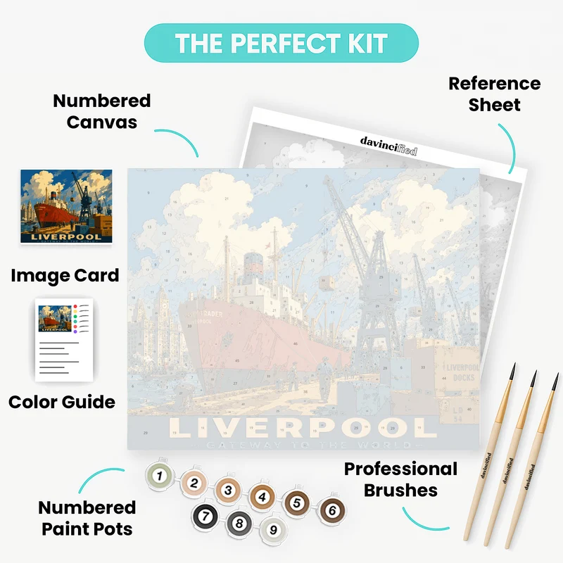 Mersey Trader Dockside - Paint by Numbers Kit