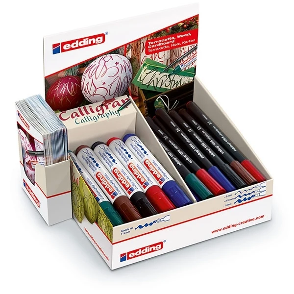 edding - Christmas Calligraphy Pens and Markers Display