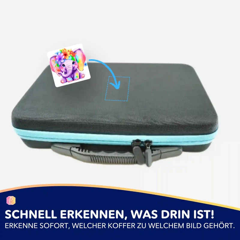 Aufkleber 5er-Set - Der kleine Blumenelefant