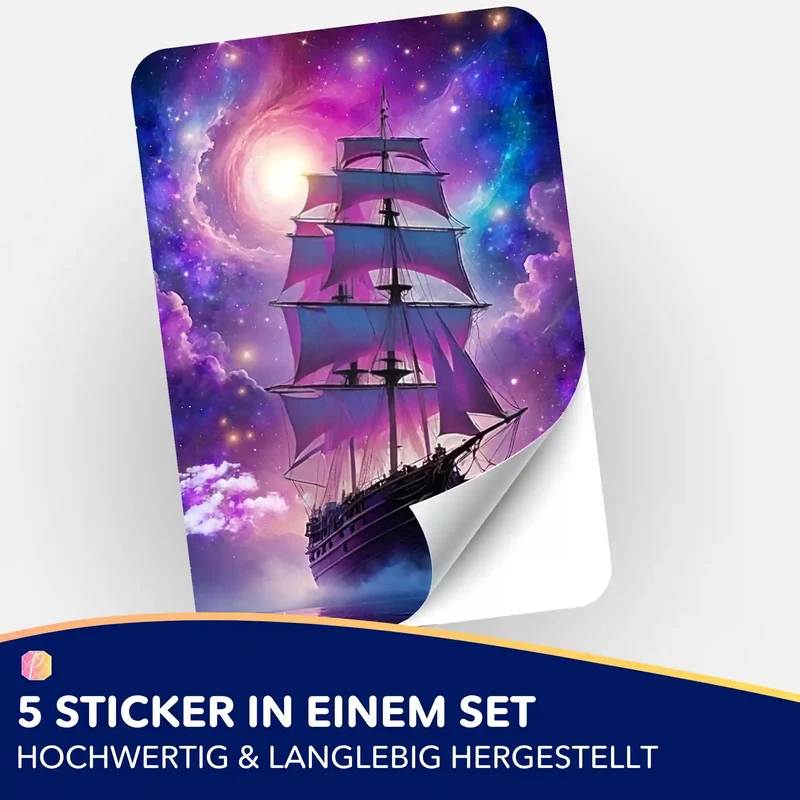 Aufkleber 5er-Set - Starlight Ocean
