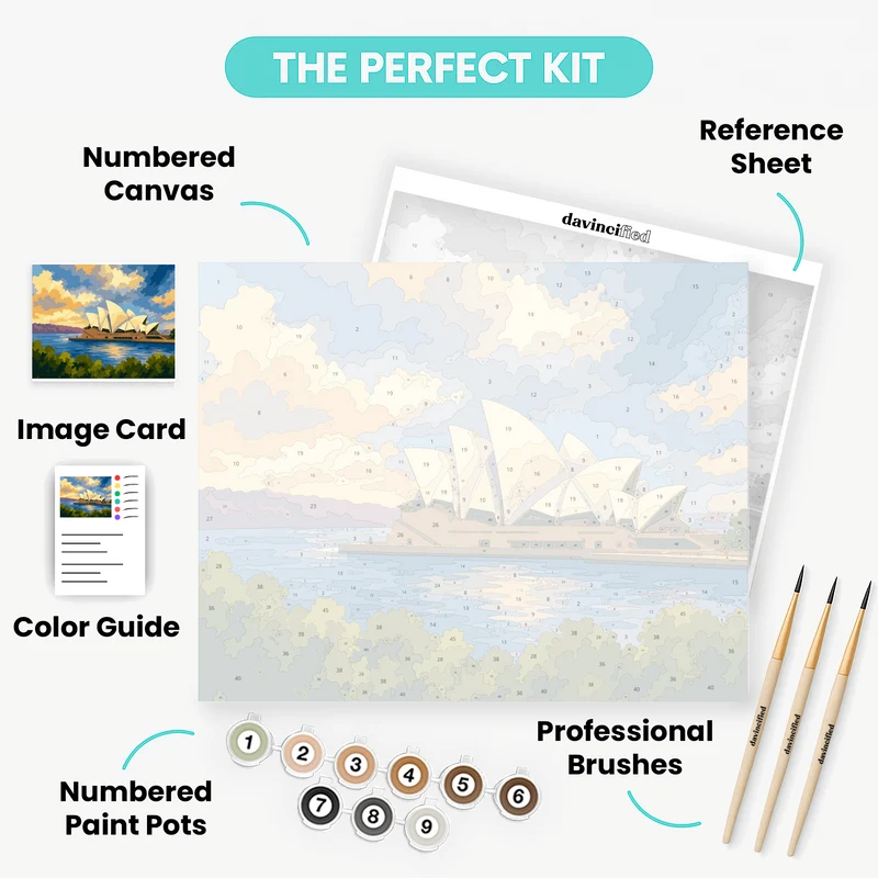 Overcast Harbour Sails - Paint by Numbers Kit