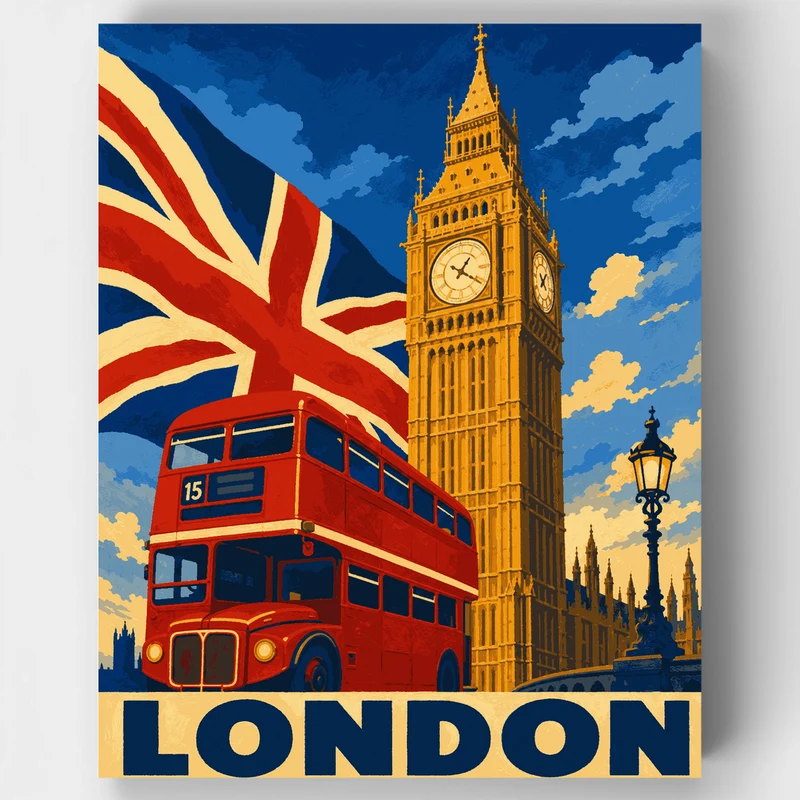 Big Ben Blue Hour - Paint by Numbers Kit