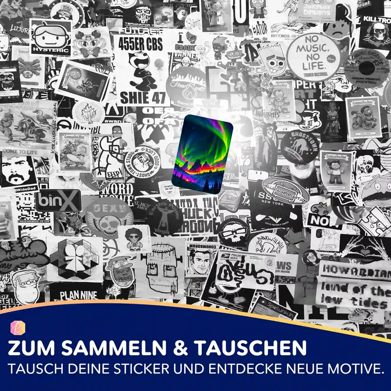 Aufkleber 5er-Set - Nacht der bunten Lichter "Limited Edition"