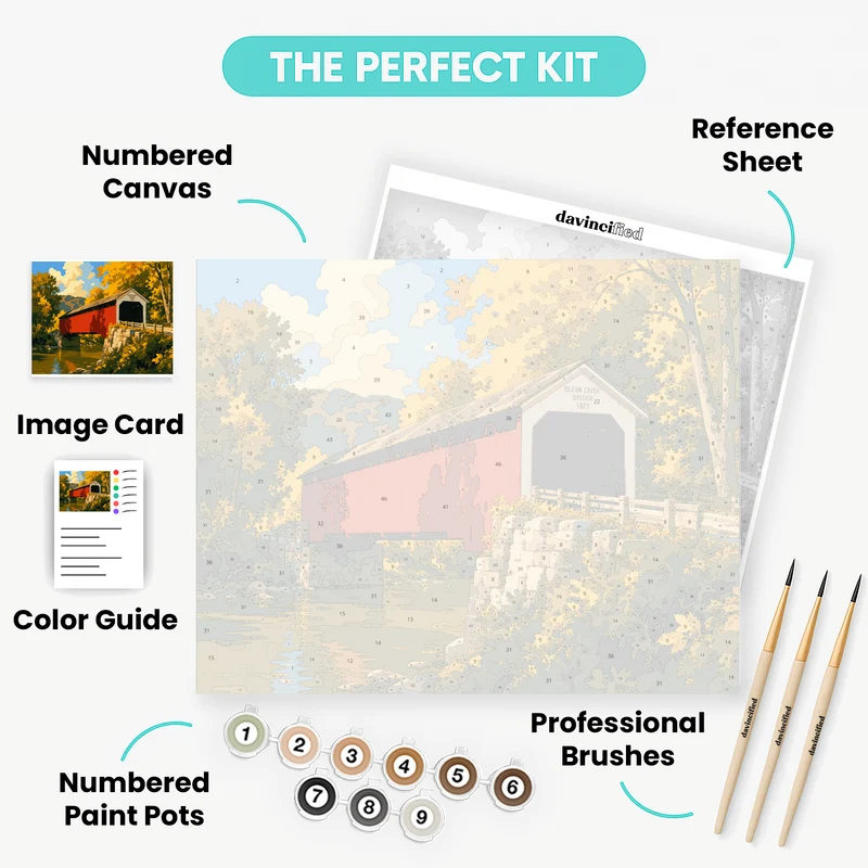 Clear Creek Bridge - Paint by Numbers Kit