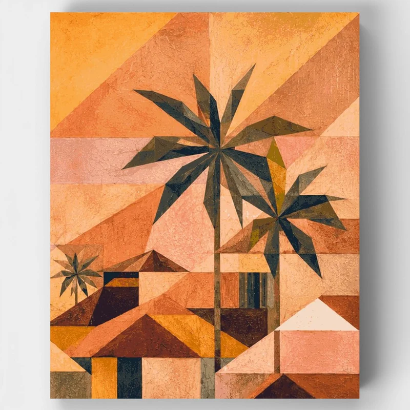 "Kampung Golden Hour II" Paint by Numbers Kit