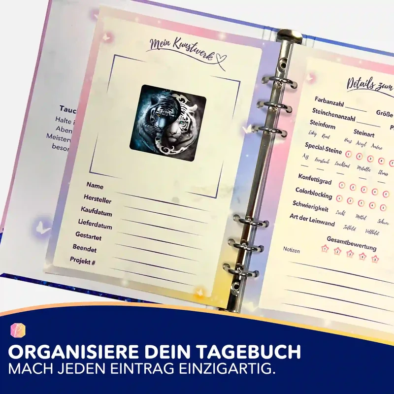 Aufkleber 5er-Set - Tiger "Ying und Yang"