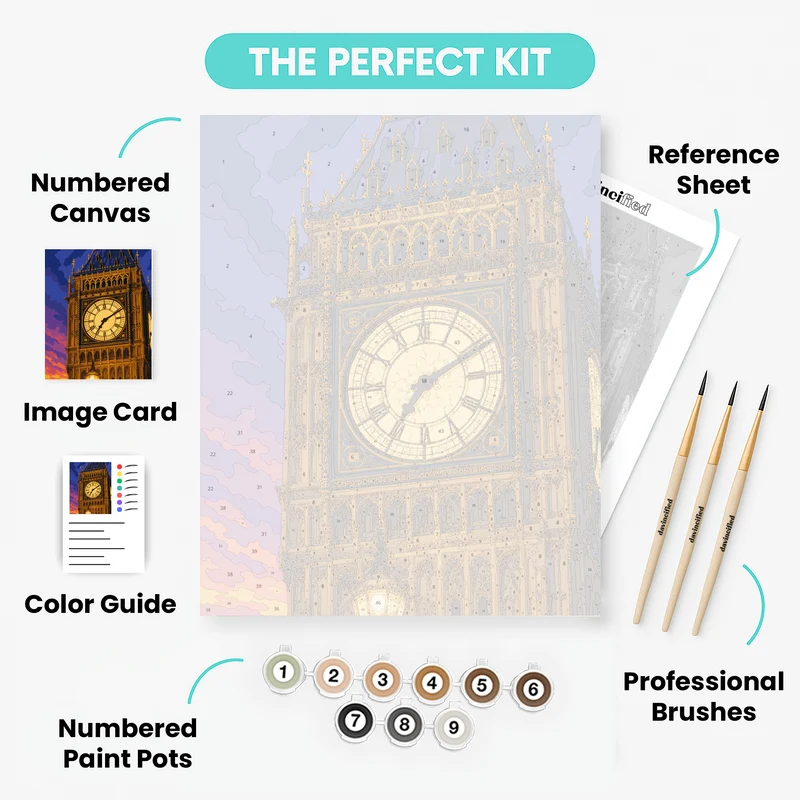 Big Ben Twilight Glow - Paint by Numbers Kit